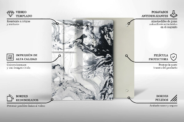Tabla de cortar de vidrio Fruta de limon