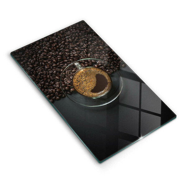 Tabla de cortar de vidrio Cafe y frijoles
