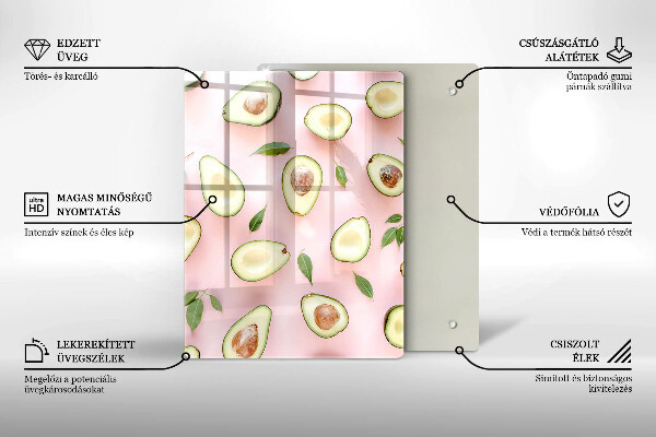 Tabla de cortar de vidrio Frutas y vegetales