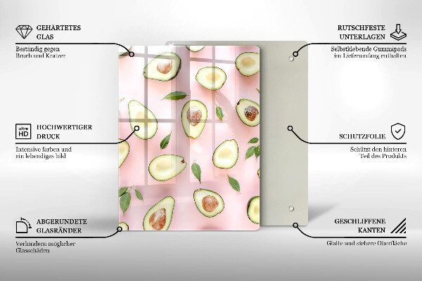 Tabla de cortar de vidrio Frutas y vegetales