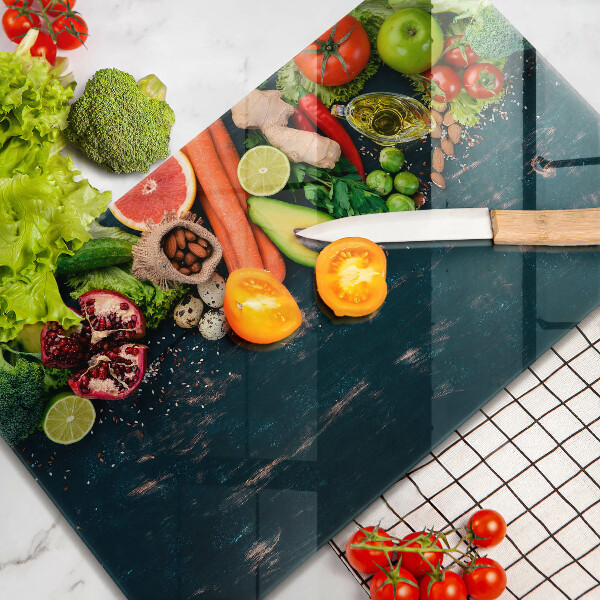 Tabla de cortar de vidrio Frutas y vegetales