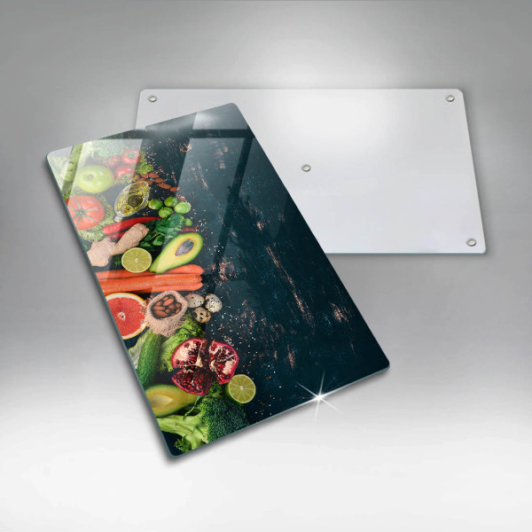 Tabla de cortar de vidrio Frutas y vegetales