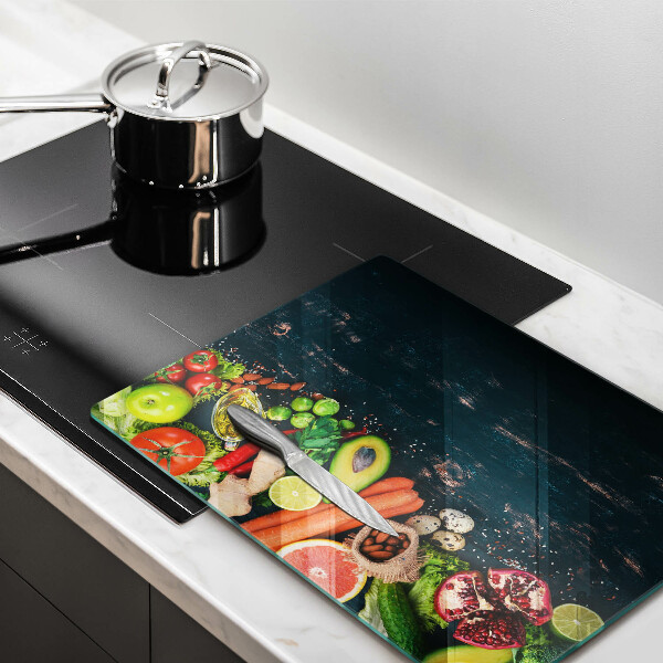 Tabla de cortar de vidrio Frutas y vegetales