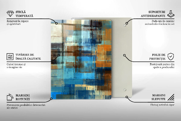 Tabla de cortar de vidrio Especias coloridas