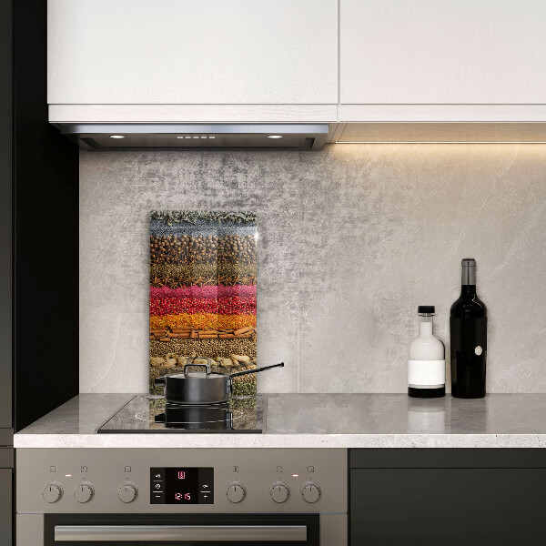 Tabla de cortar de vidrio Especias coloridas