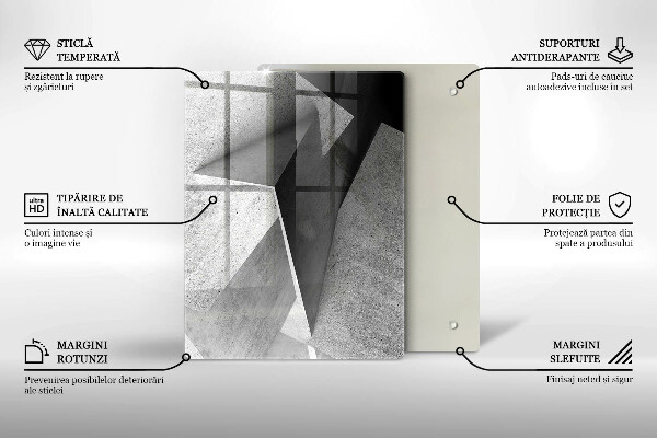 Tabla de cortar de vidrio Textura de madera