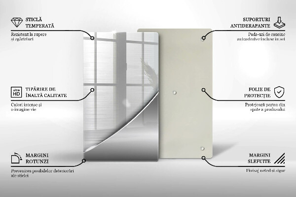 Tabla de cortar de vidrio Formas metálicas