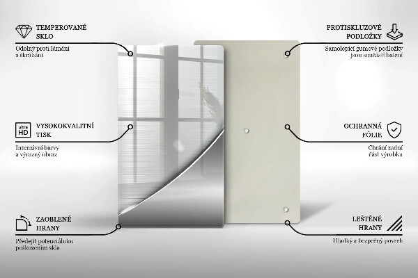 Tabla de cortar de vidrio Formas metálicas