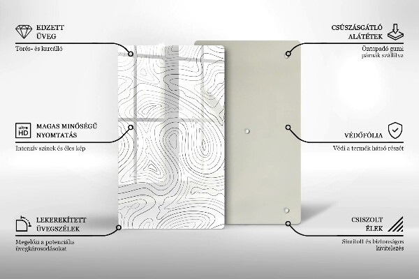 Tabla de cortar de vidrio Formas abstractas
