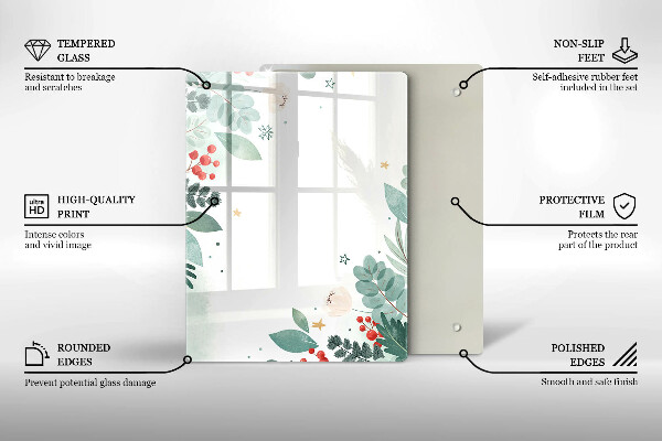 Tabla de cortar de vidrio Formas abstractas