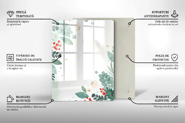 Tabla de cortar de vidrio Formas abstractas