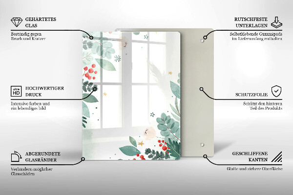 Tabla de cortar de vidrio Formas abstractas