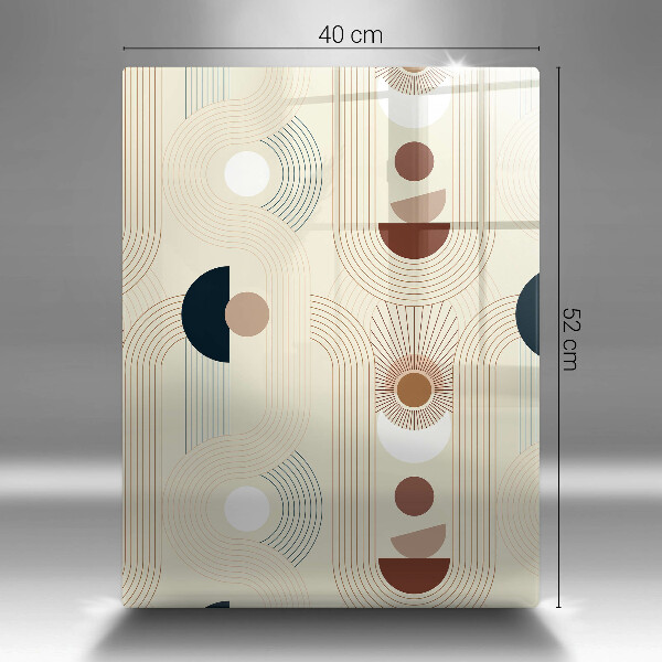 Tabla de cortar de vidrio Formas de geometría boho