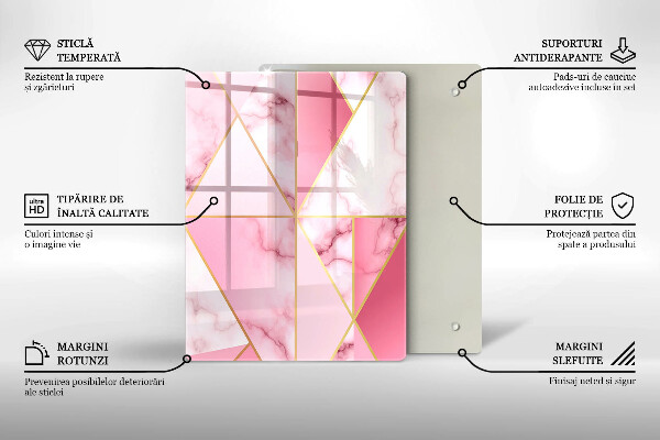 Tabla de cortar de vidrio Formas de geometría boho