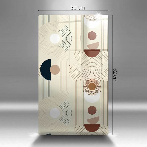 Tabla de cortar de vidrio Formas de geometría boho