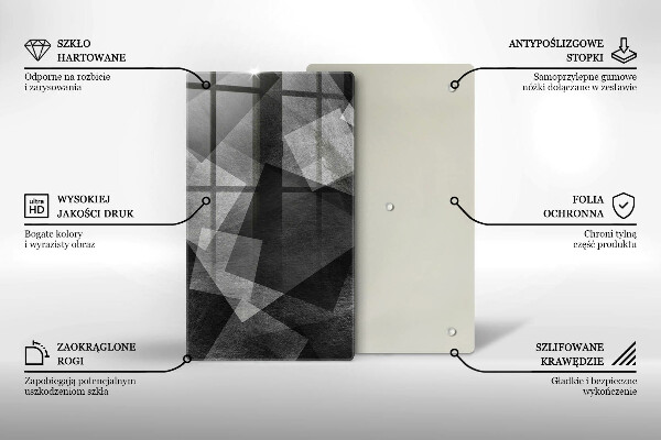 Tabla de cortar de vidrio Abstracción geométrica