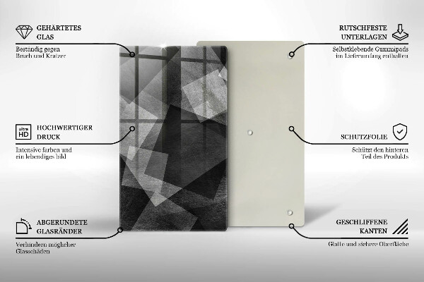 Tabla de cortar de vidrio Abstracción geométrica