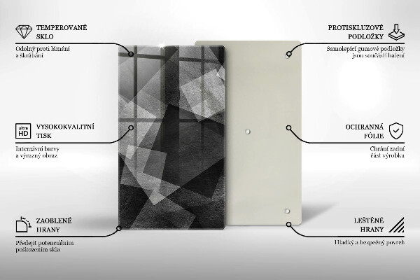 Tabla de cortar de vidrio Abstracción geométrica