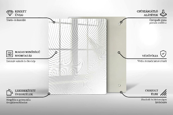 Tabla de cortar de vidrio Abstracción geométrica