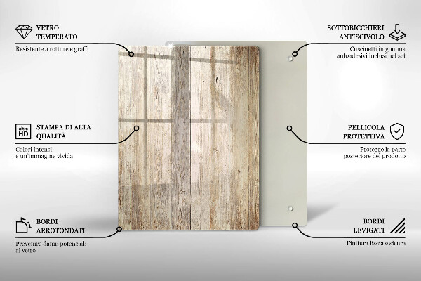 Tabla de cortar de vidrio Abstracción de oro azul