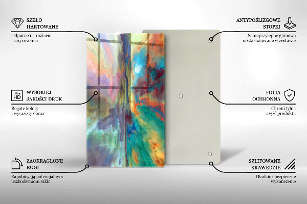 Tabla de cortar de vidrio Cielo colorido