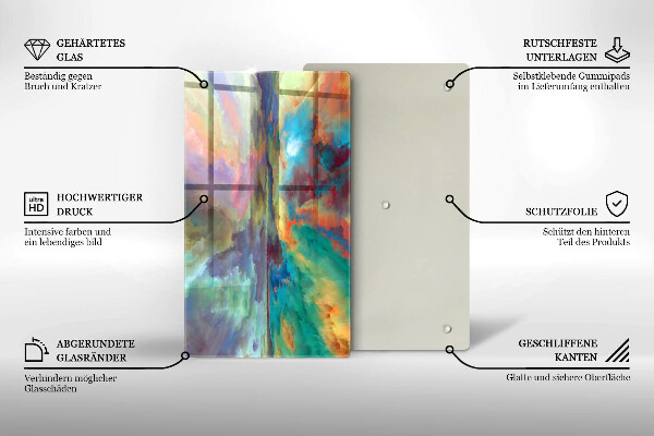 Tabla de cortar de vidrio Cielo colorido