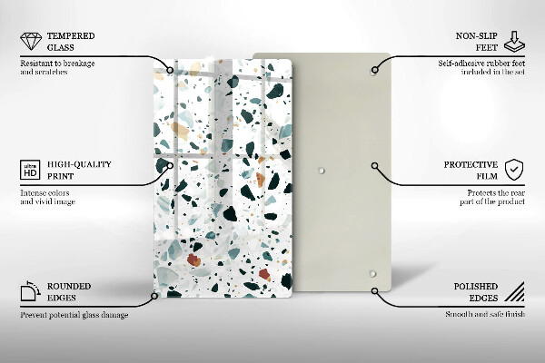 Tabla de cortar de vidrio Gres claro