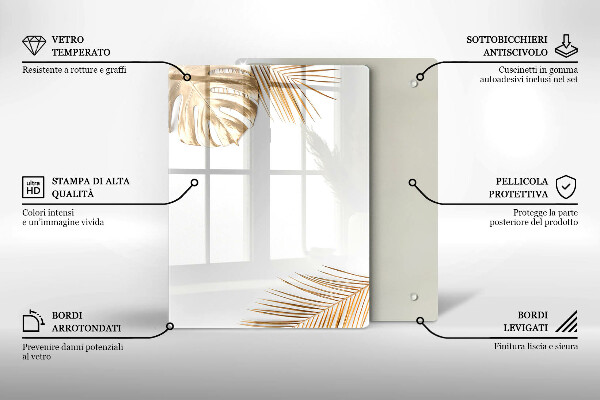 Tabla de cortar de vidrio Gres claro