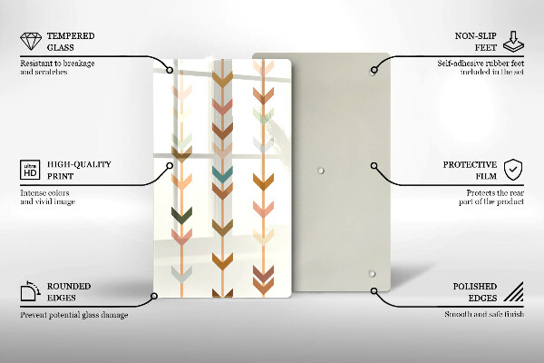 Tabla de cortar de vidrio Elementos geométricos
