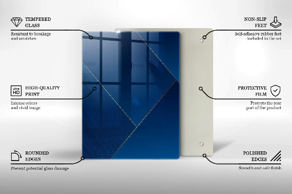 Tabla de cortar de vidrio Elementos geométricos