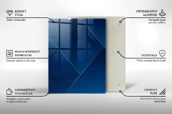 Tabla de cortar de vidrio Elementos geométricos