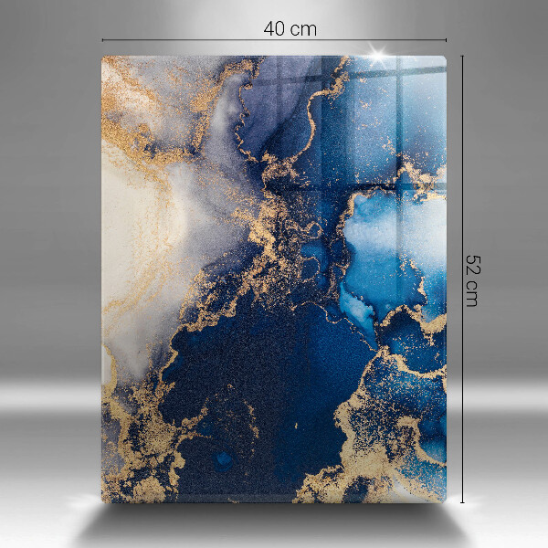 Tabla de cortar de vidrio Fondo elegante y oro