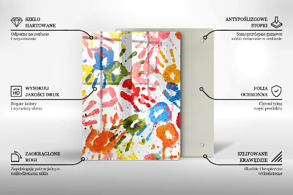 Tabla de cortar de vidrio Fondo elegante y oro