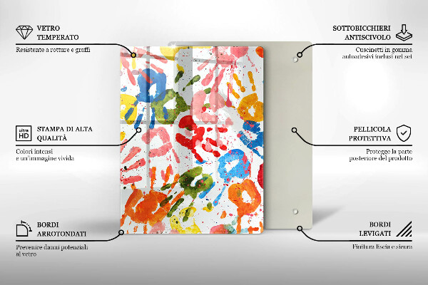 Tabla de cortar de vidrio Fondo elegante y oro