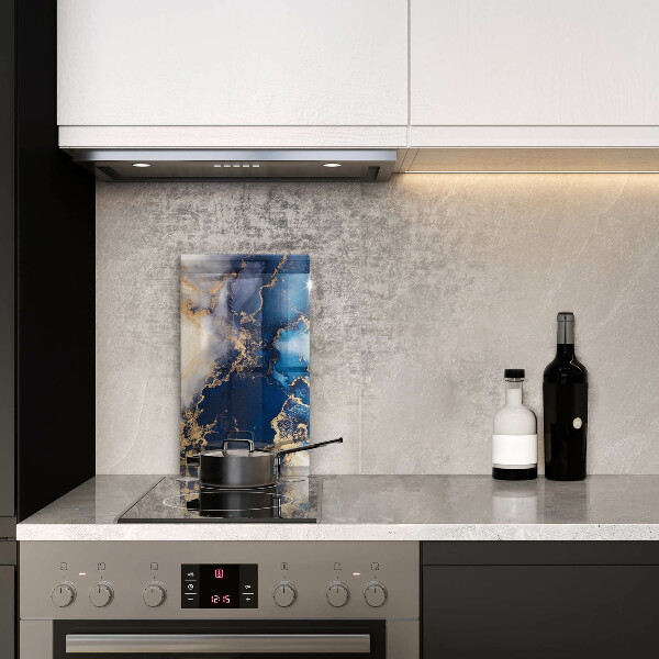 Tabla de cortar de vidrio Fondo elegante y oro