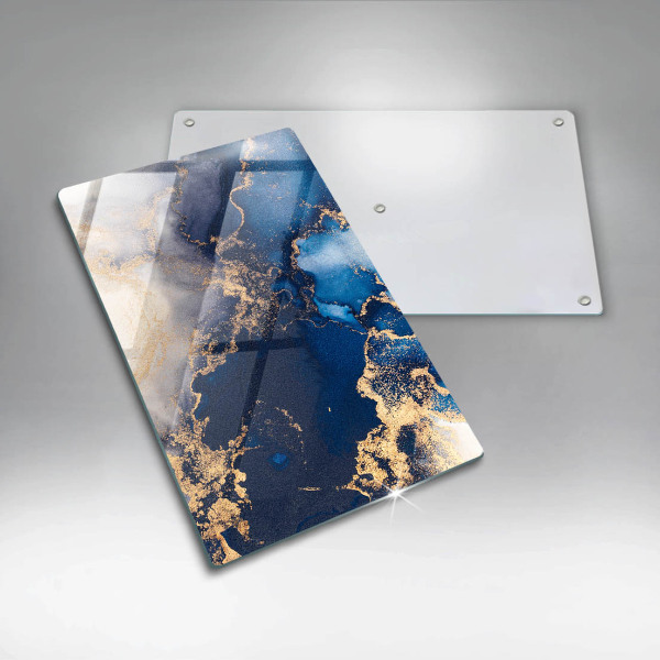 Tabla de cortar de vidrio Fondo elegante y oro