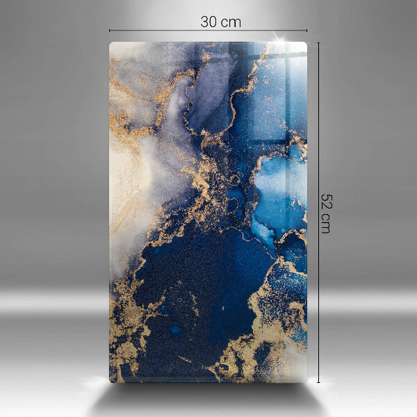 Tabla de cortar de vidrio Fondo elegante y oro