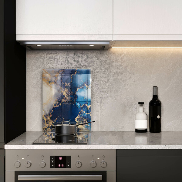 Tabla de cortar de vidrio Fondo elegante y oro