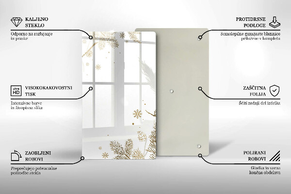 Tabla de cortar de vidrio Decoraciones de invierno