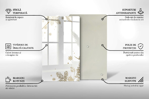 Tabla de cortar de vidrio Decoraciones de invierno