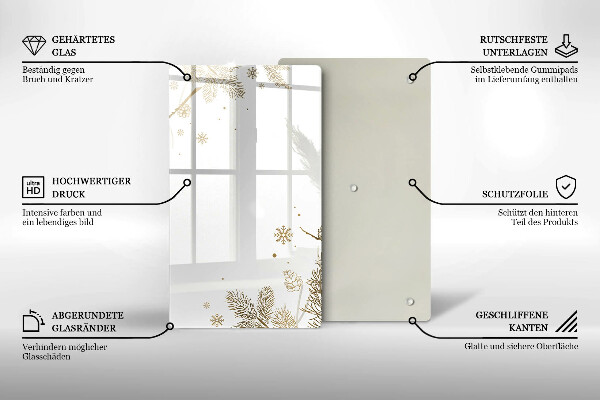 Tabla de cortar de vidrio Decoraciones de invierno