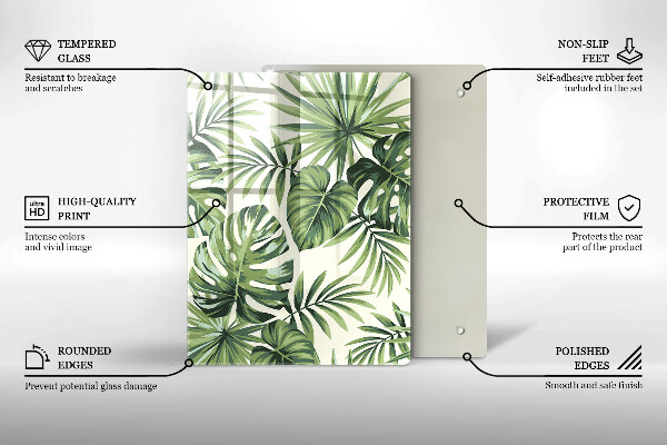 Tabla de cortar de vidrio Decoraciones de invierno