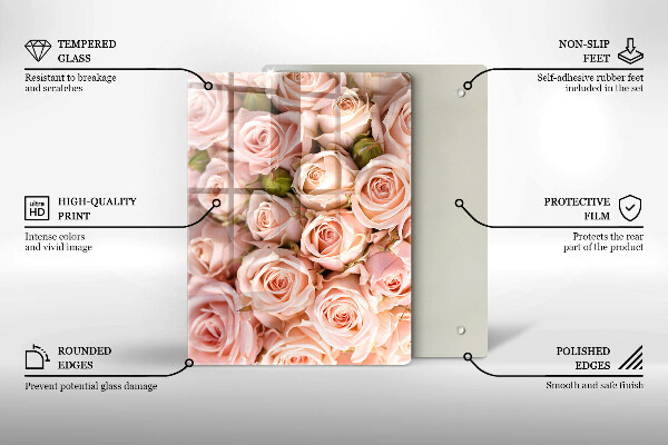 Tabla de cortar de vidrio Hoja de vena natural