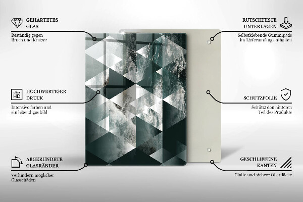 Tabla de cortar de vidrio Piedra dorada agrietada
