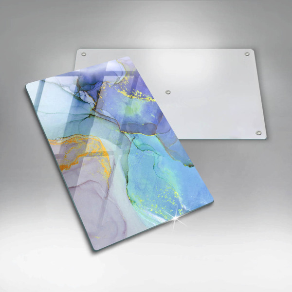 Tabla de cortar de vidrio Piedra dorada agrietada