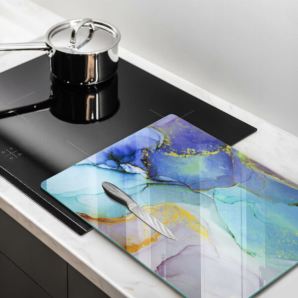 Tabla de cortar de vidrio Piedra dorada agrietada