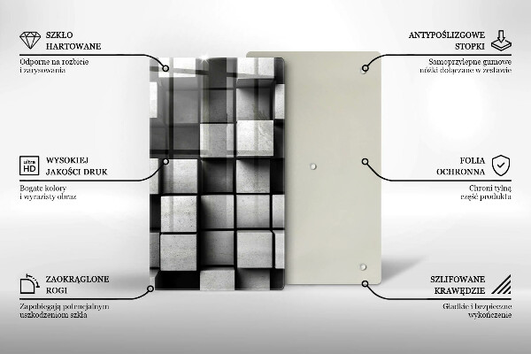 Tabla de cortar de vidrio Fondo de geometría 3d