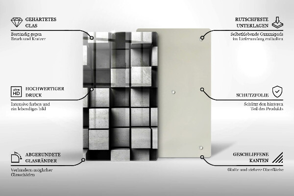 Tabla de cortar de vidrio Fondo de geometría 3d