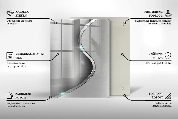 Tabla de cortar de vidrio Fondo de geometría 3d