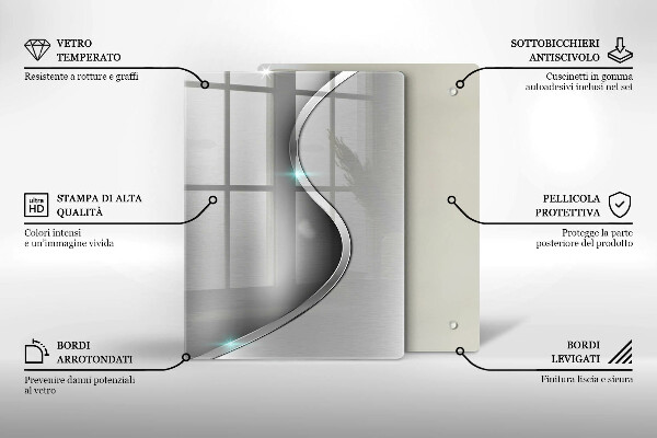 Tabla de cortar de vidrio Fondo de geometría 3d